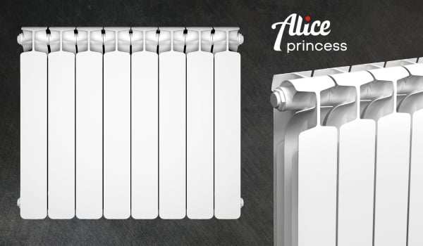 Алуминиев радиатор / глидер Sira Alice Princess H500 / 164W 