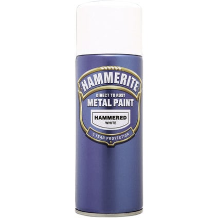 Спрей боя за метал хамър ефект бял Hammerite 400 мл