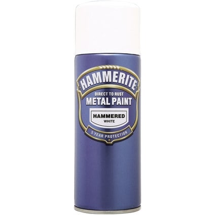 Спрей боя за метал хамър ефект бял Hammerite 400 мл