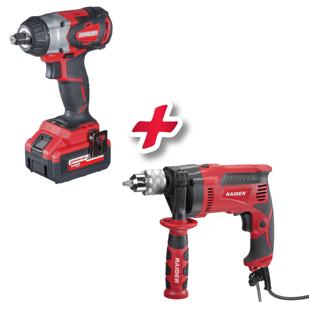 Акумулаторен ударен гайковерт Raider RDI-IBW01 320Nm + бормашина RDI-ID38 710W