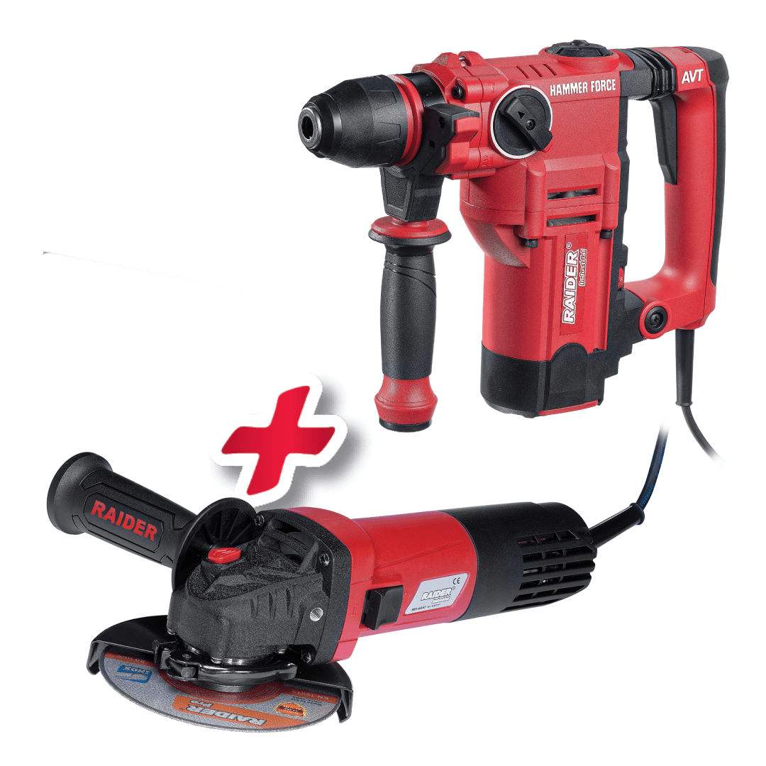 Перфоратор RDI-HD49 850W + ъглошлайф RDI-AG47 1050W 