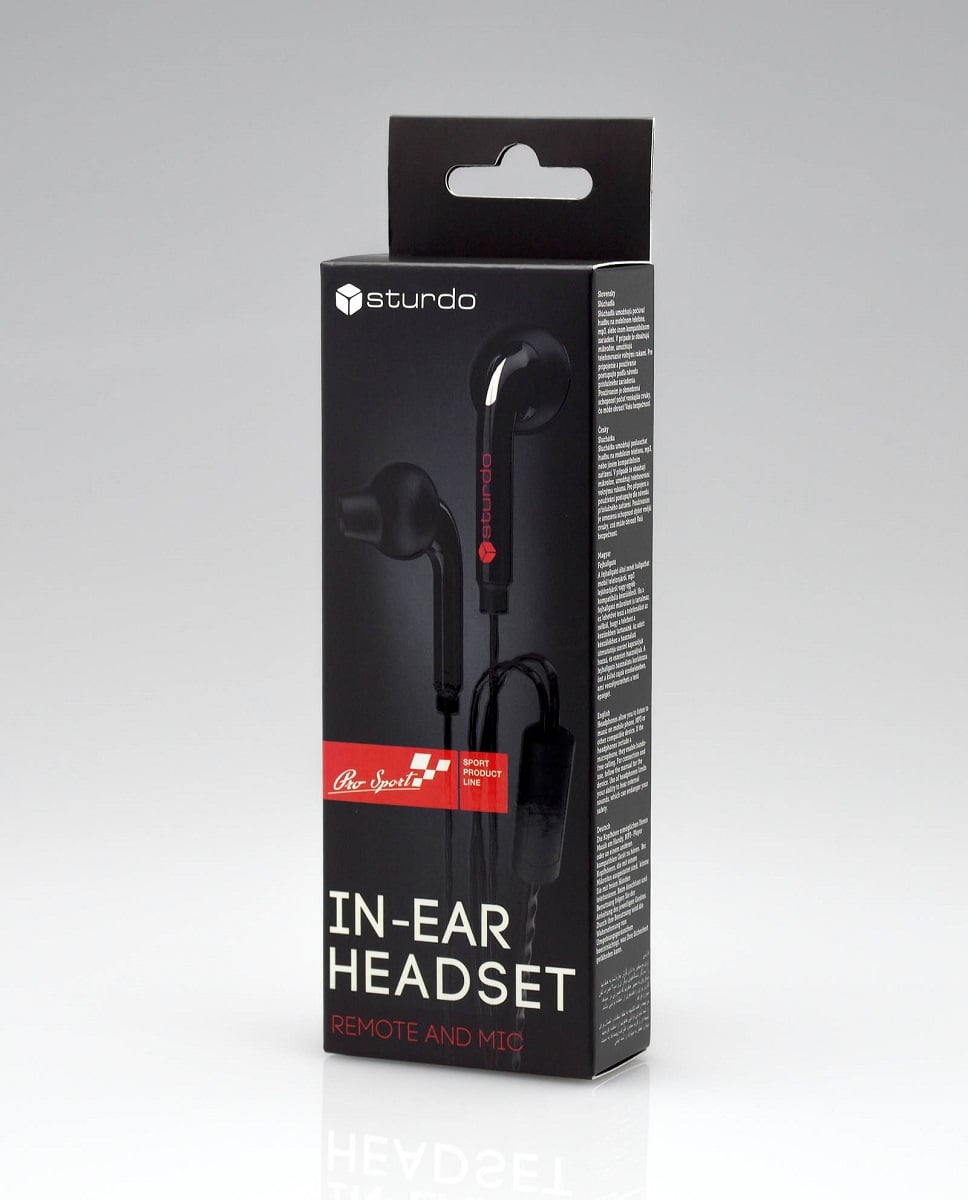 Слушалки с микрофон Sturdo In-Ear Pro Sport 3.5mm черни