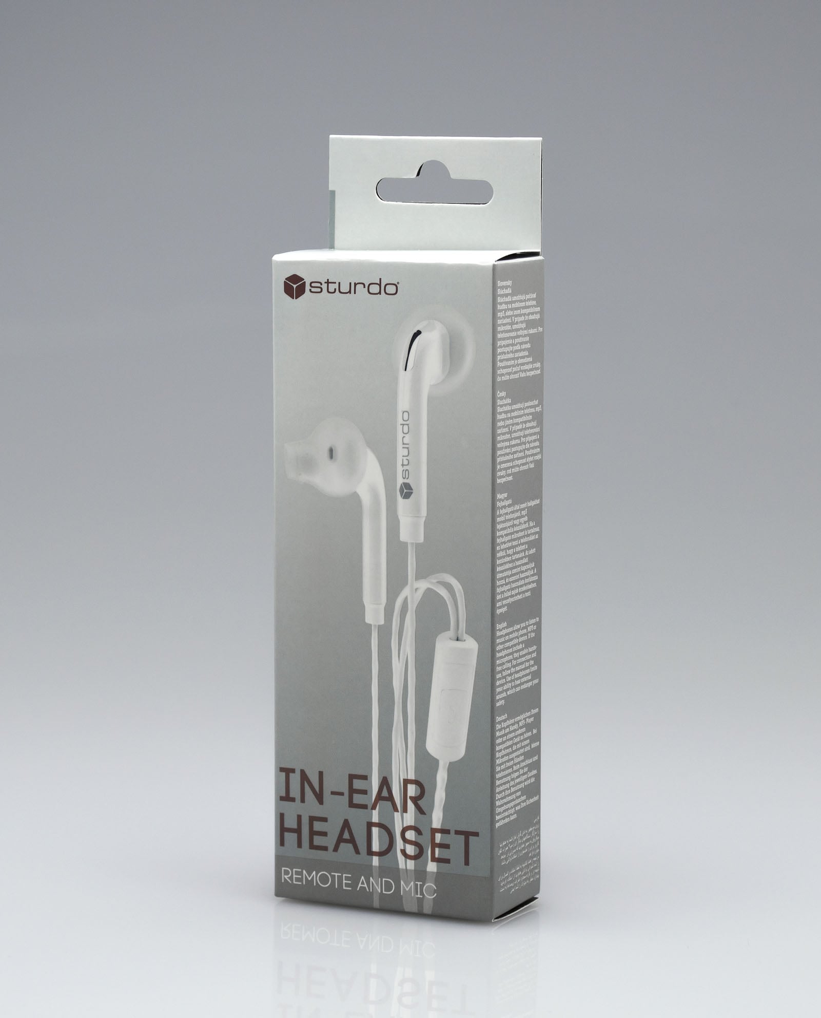 Слушалки с микрофон Sturdo In-Ear 3.5mm бели