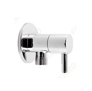 Ъглов керамичен кран с розетка Ferro Rotondo 1/2х1/2''