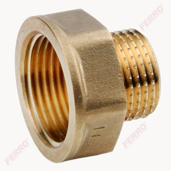 Муфа - нипел месинг Ferro 1×3/4"