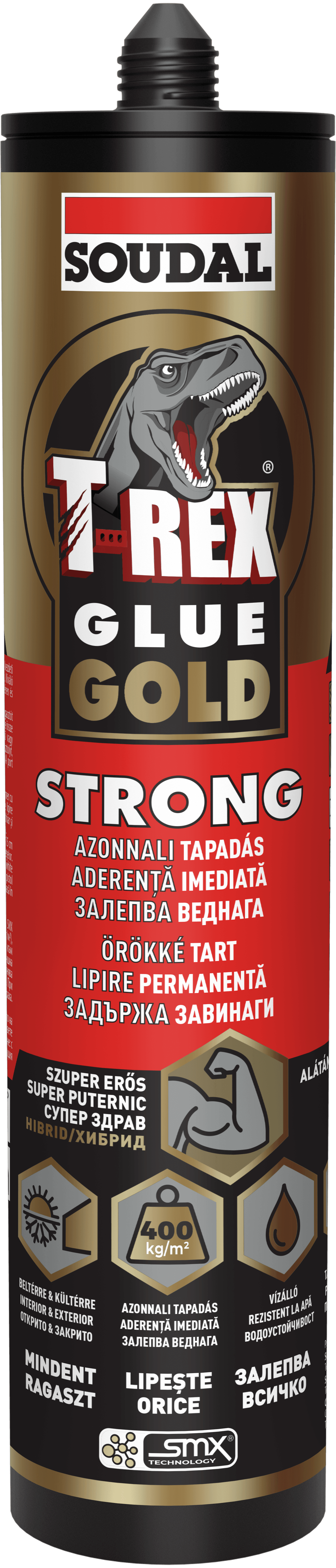 Полимерно лепило с фибри Soudal T-Rex Gold Power 
