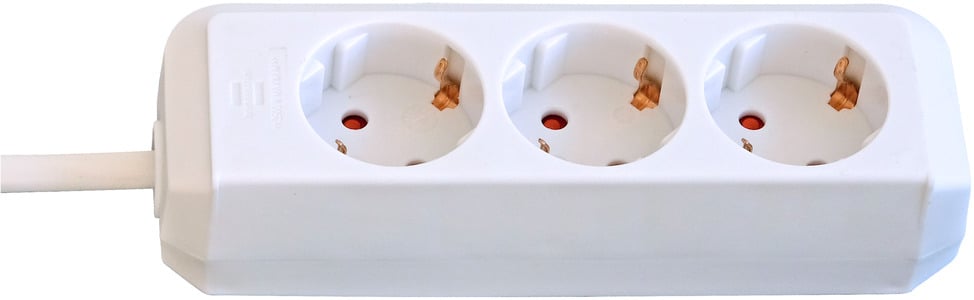 Разклонител Eco Line 3G1,5 с 3 контакта / 3м бял