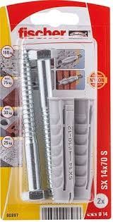 Разширяващ се дюбел комплект с винт Fischer SX 14x70 S K NV блистер