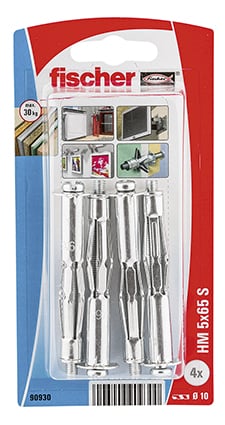 Метален дюбел за кухини с винт Fischer HM 5x65 S K NV