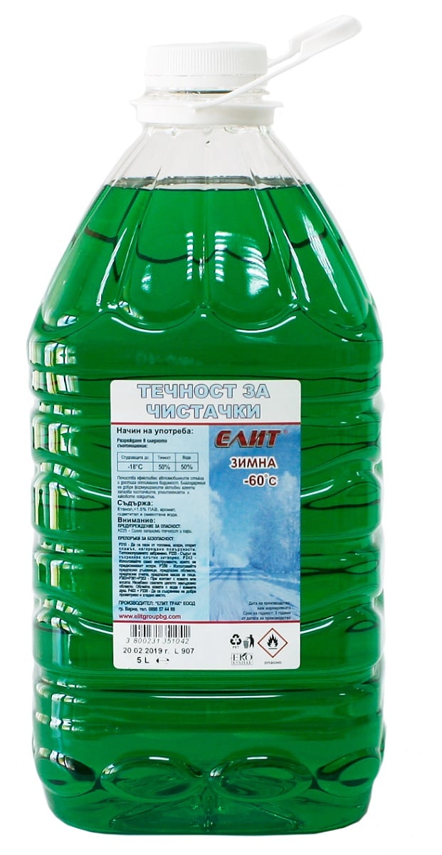 Течност за чистачки зимна концентрат - 60 C / 5л