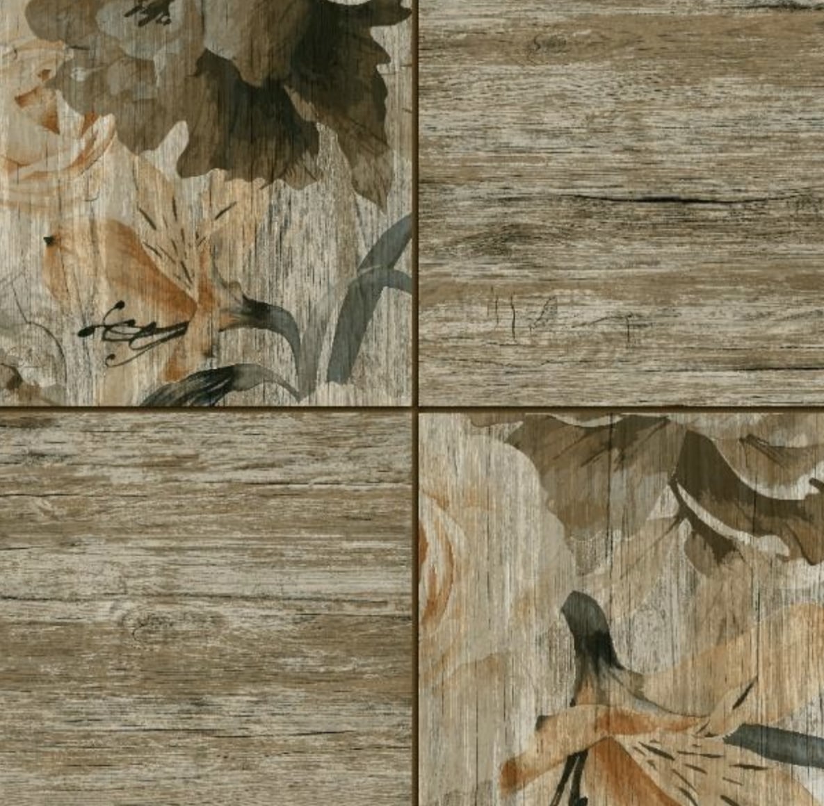 Гранитогрес 450 x 450 Nedwood Brown Decor