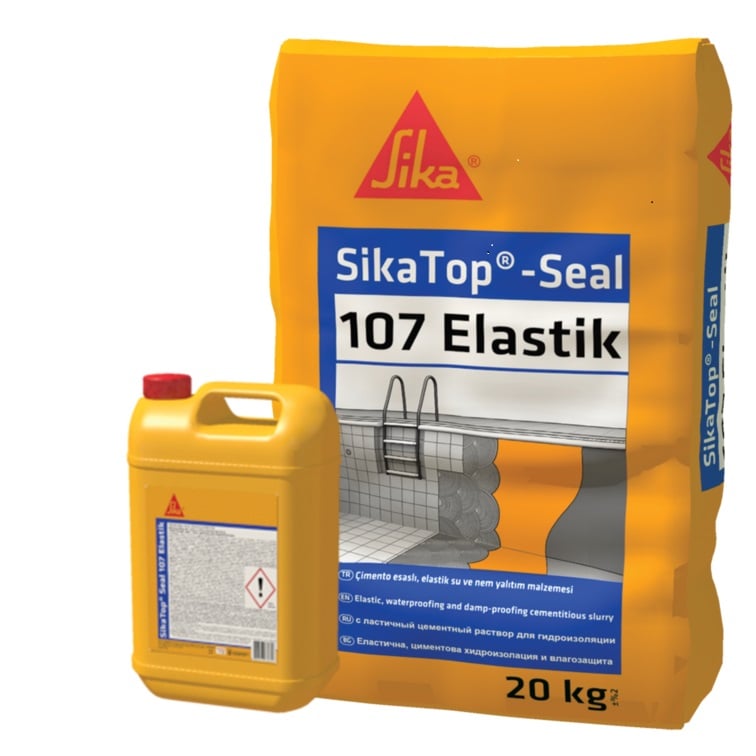 Двукомпонентна хидроизолация SikaTop - Seal 107 Elastik