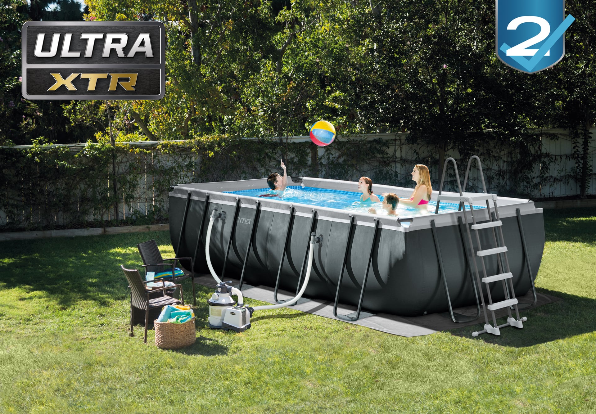 Басейн с метална рамка и пясъчна филтърна помпа Intex 26356NP 549x274х132см