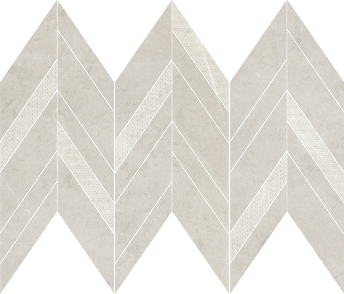 Декоративни плочки Manzila Grys Chevron Mix Mosaic Matt 25,5x29,8