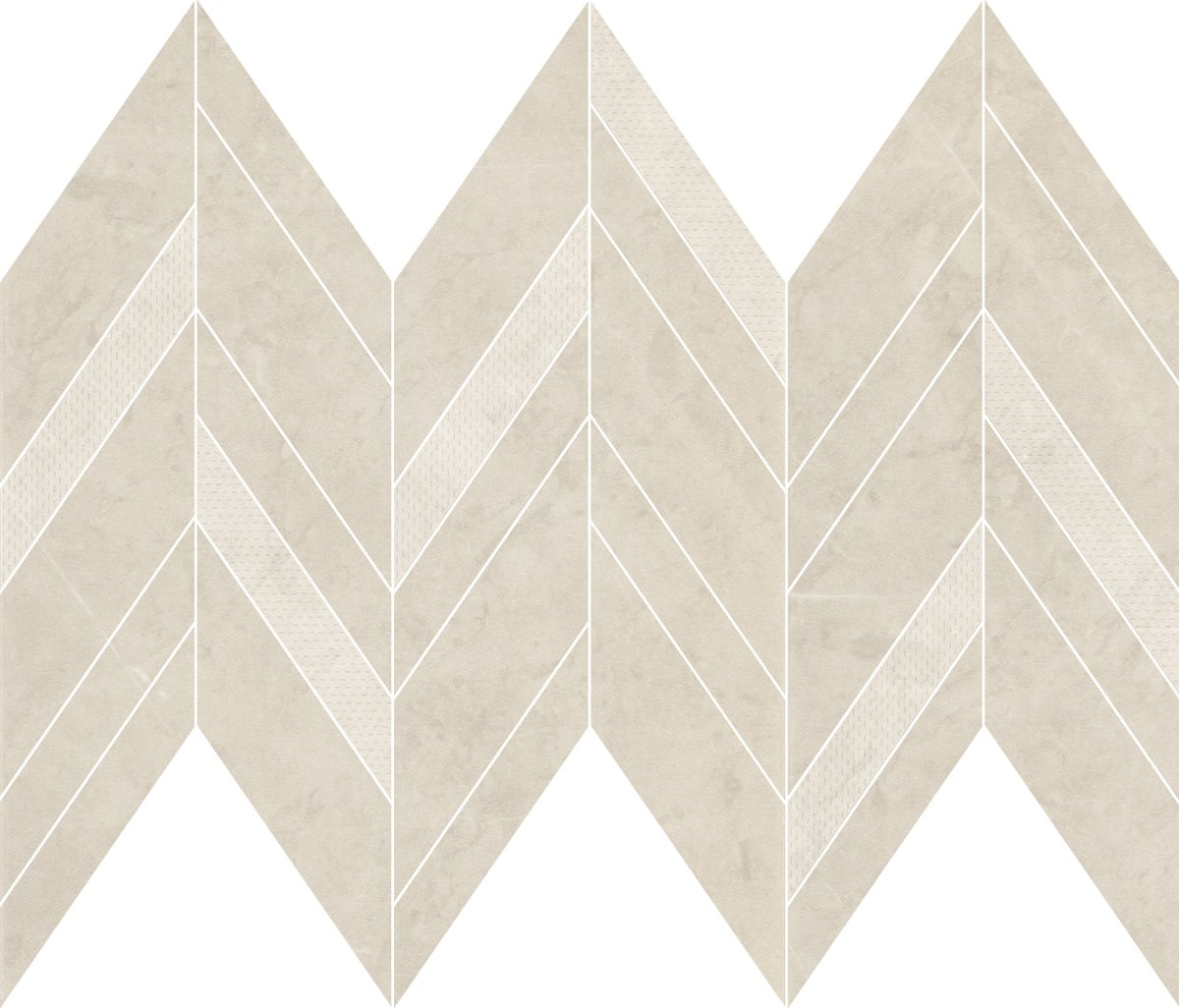 Декоративни плочки Manzila Beige Chevron Mix Mosaic Matt 25,5х29,8