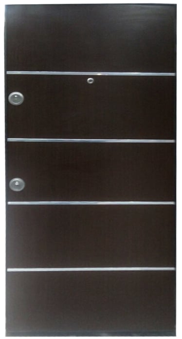 Входна врата серия Composite LP Inox Ceviz Walnut лява 90 х 200