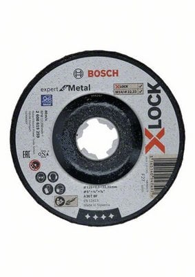 Шлифовъчен диск Bosch Pro Metal X-Lock 125x6x22,23мм