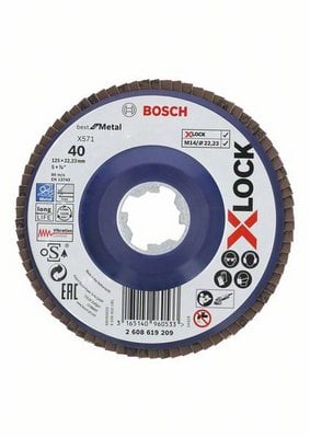 Ламелен прав диск Bosch X-Lock Best for Metal X571 / G40 / ø125х22.23мм