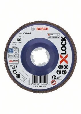 Ламелен прав диск Bosch X-Lock Best for Metal X571 / G60 / ø125х22.23мм