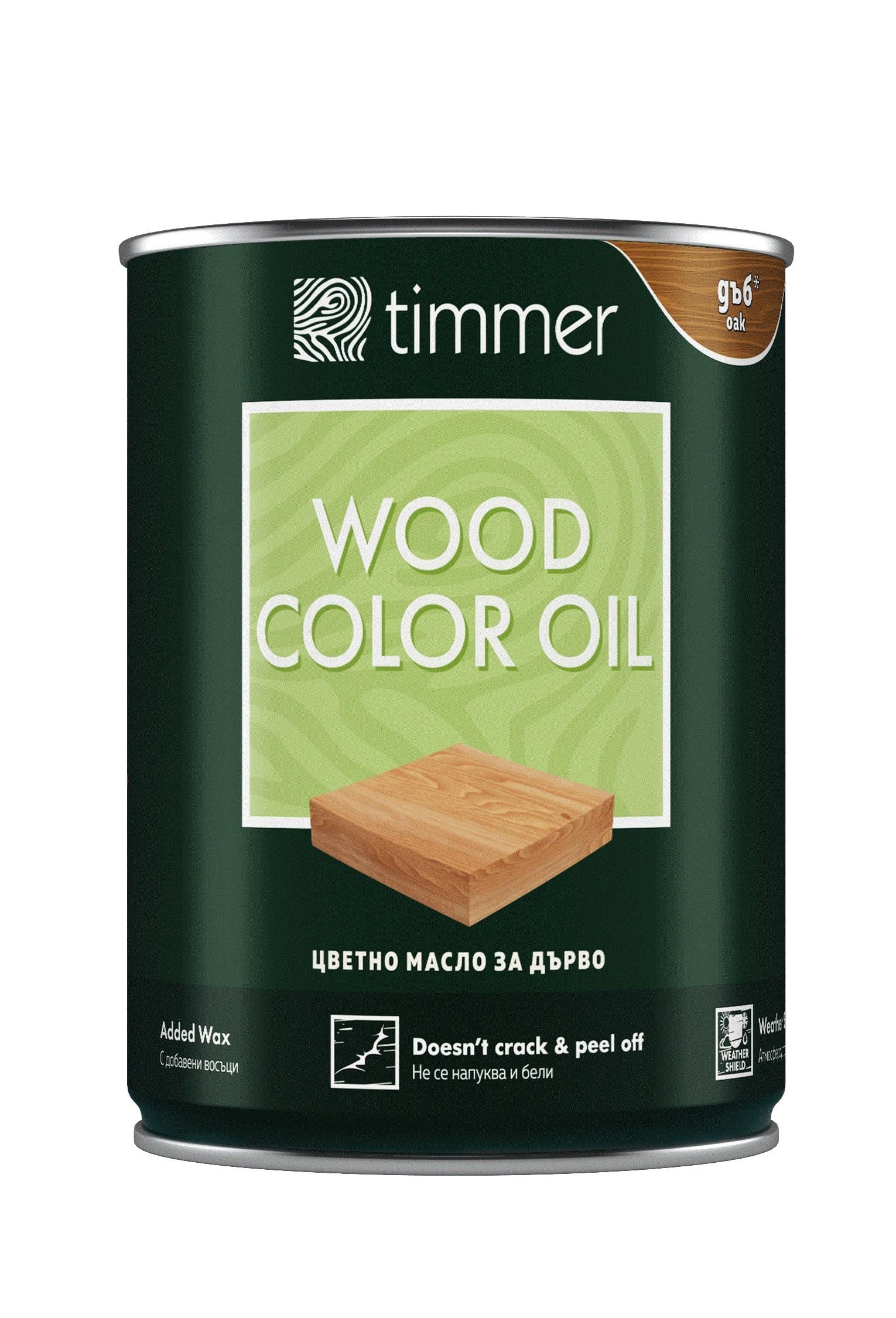Цветно масло за дърво Timmer дъб 750ml