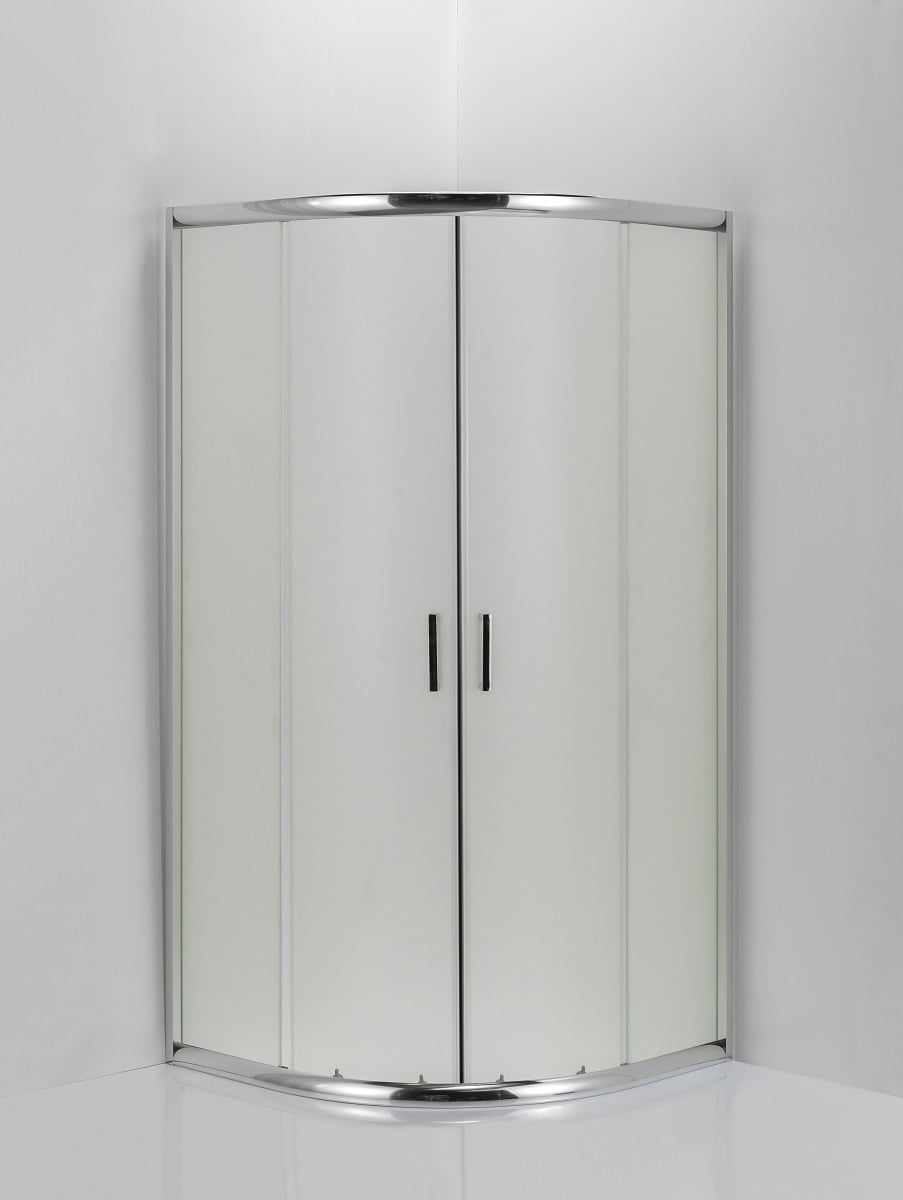 Oвална душ кабина с корито Cascada 8120ER Set / 90x90x195см матово стъкло