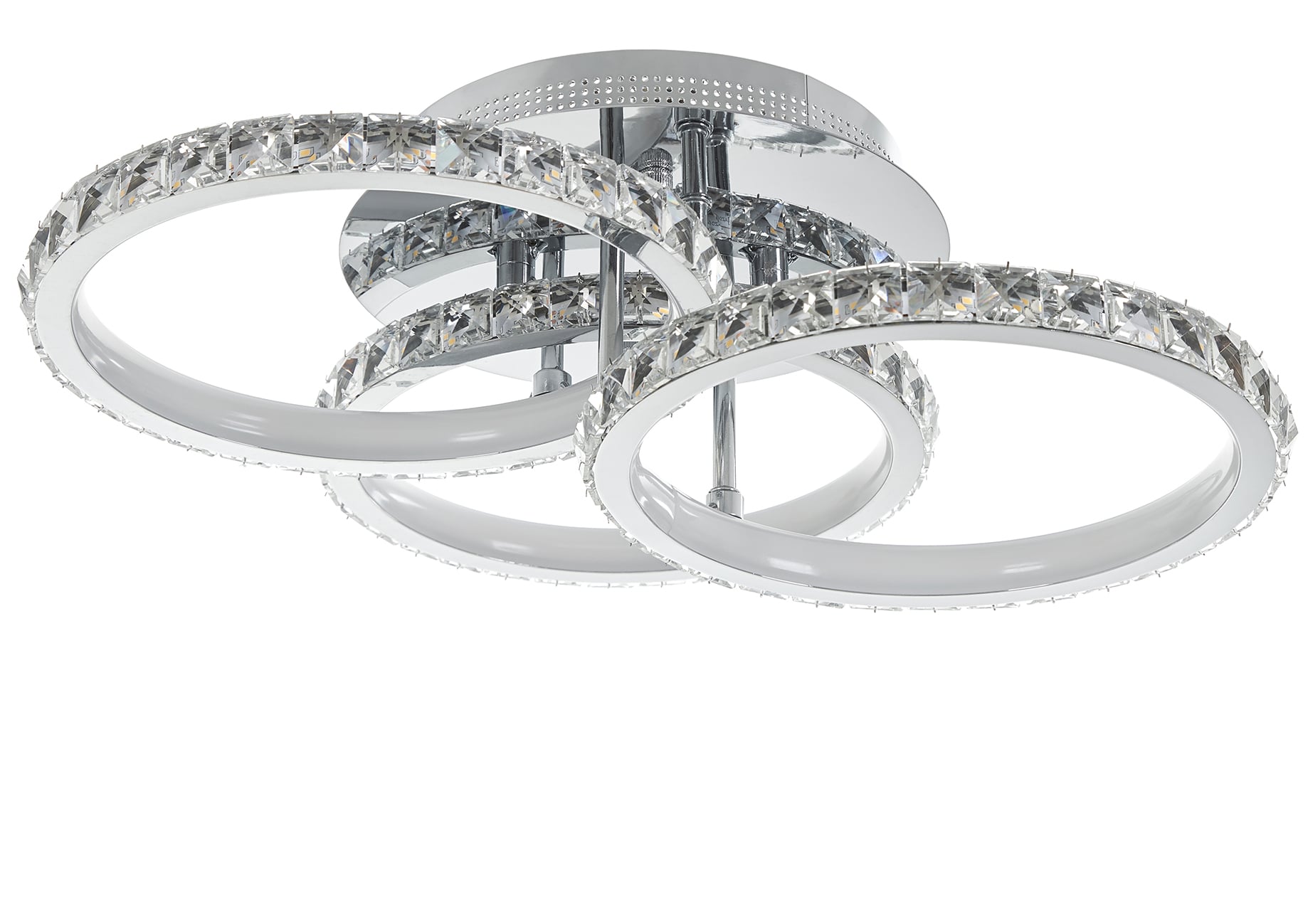 LED плафон Кристал EL 1976/3  SN хром мат