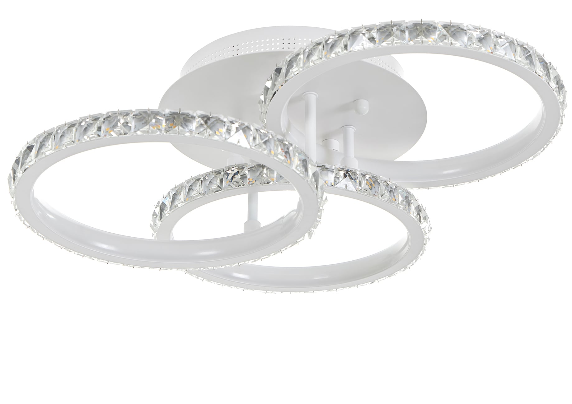 LED плафон Кристал EL 1976/3 WH бял