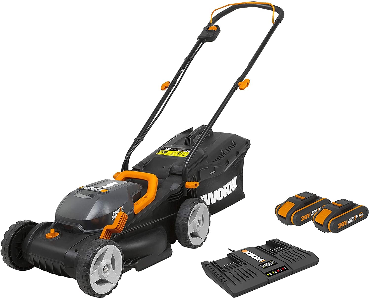 Акумулаторна косачка Worx WG779E / Li-ion 20V 2x2,5Ah + 2 батерии и зарядно