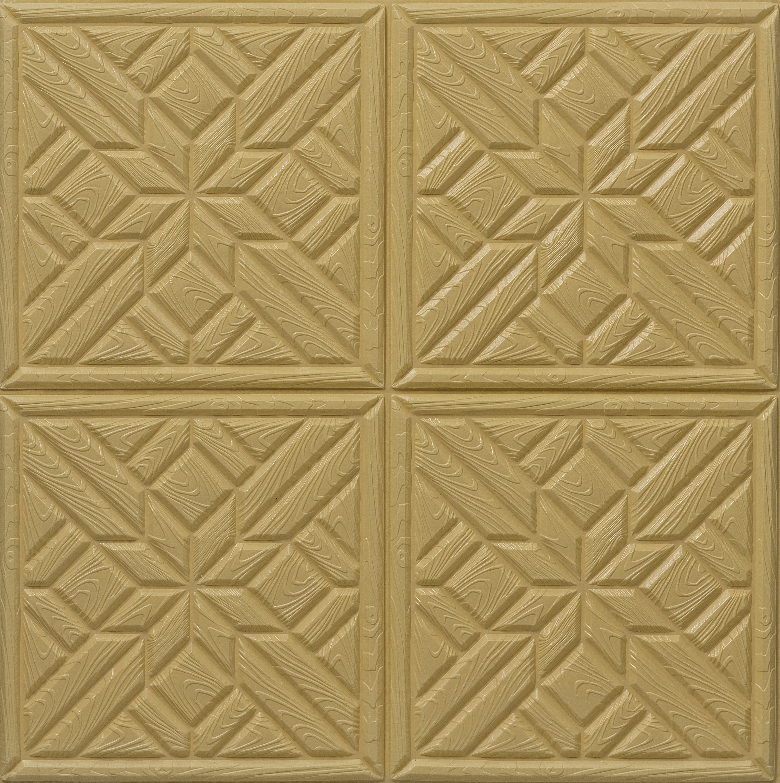 Топлоизолационно самозалепващо пано Square Wood Pattern 60x60x0,8см бежово