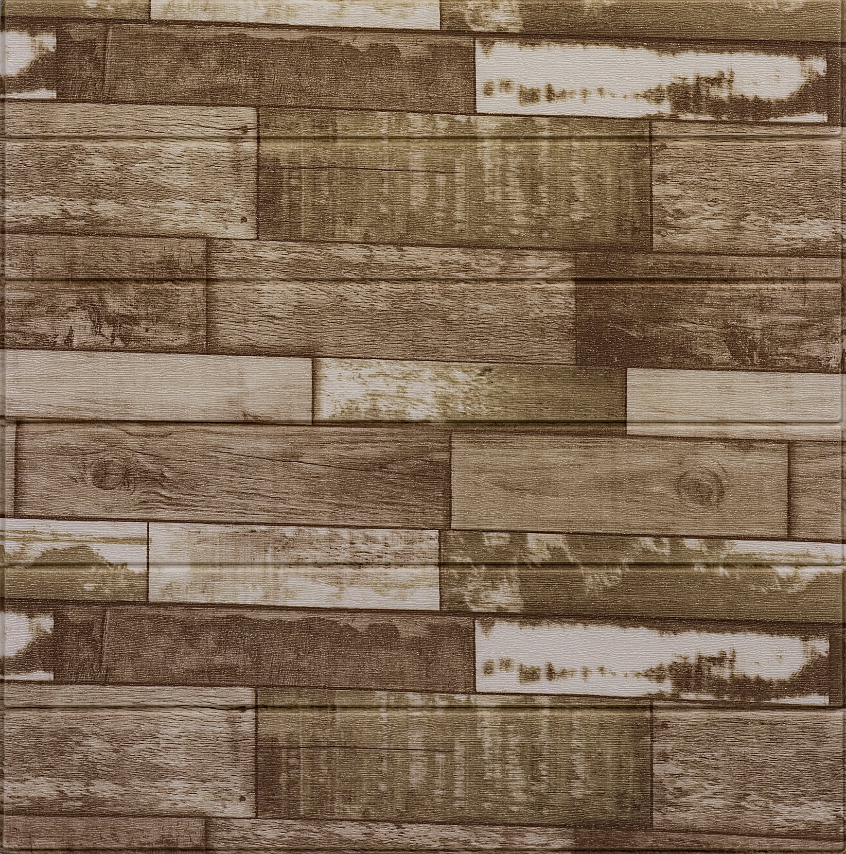 Топлоизолационно самозалепващо пано Wood Grain MS-3 / 70x70x0,6см шарени дъски