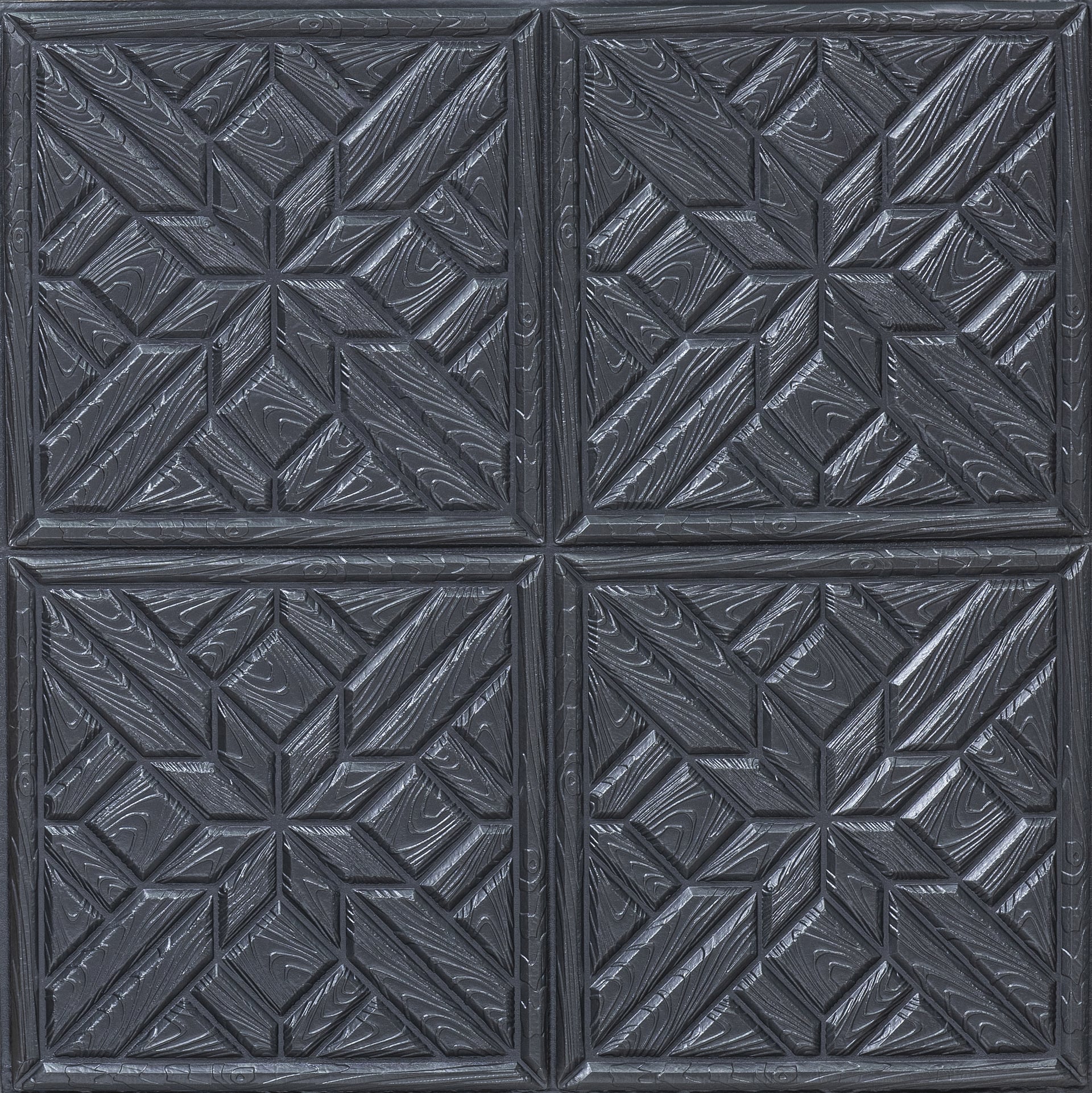 Топлоизолационно самозалепващо пано Square Wood Pattern 60x60x0,8см сивo