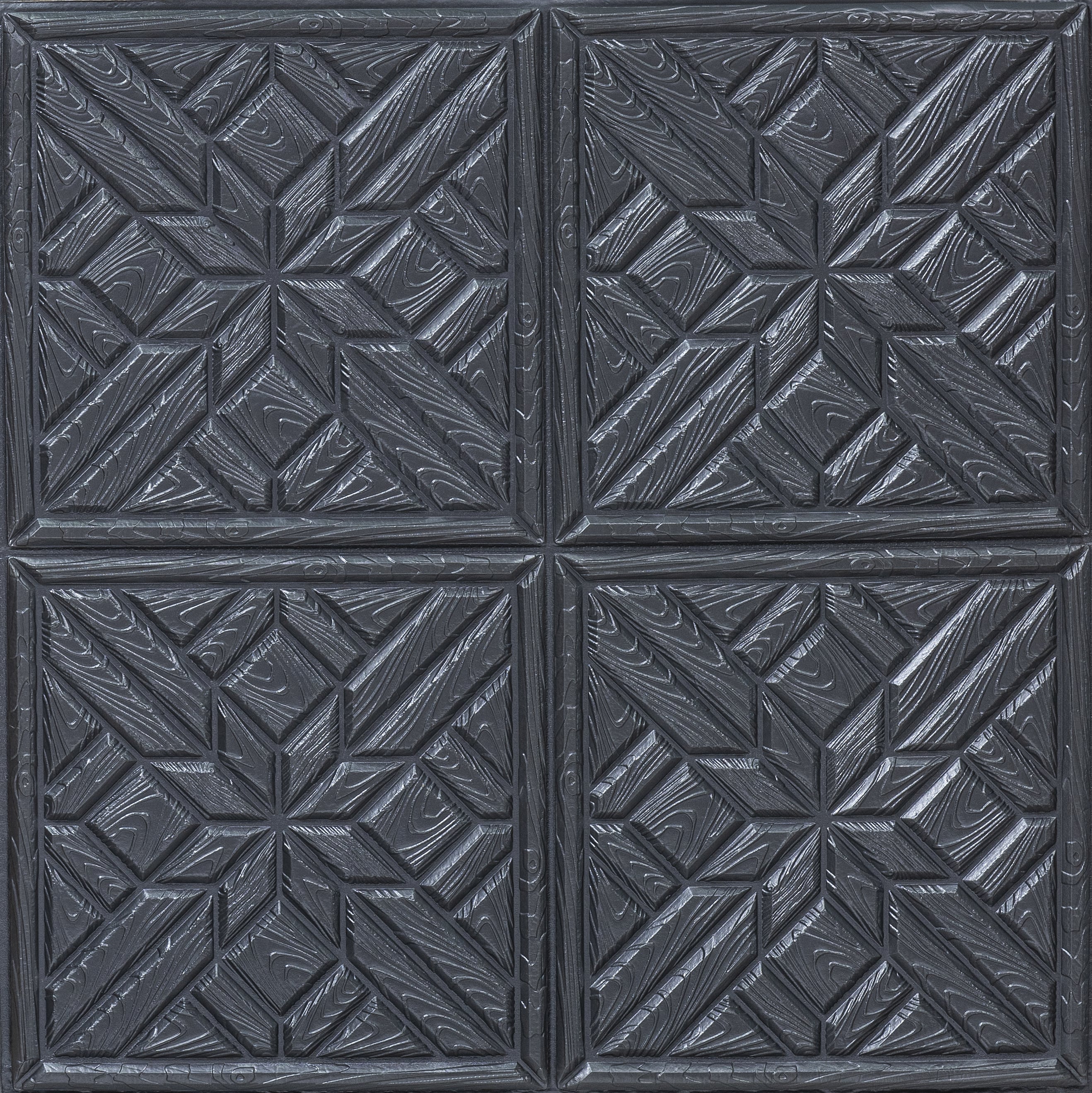 Топлоизолационно самозалепващо пано Square Wood Pattern 60x60x0,8см сивo