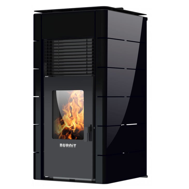 Пелетна камина Burnit Concept 25 с водна риза / черна 25 kW