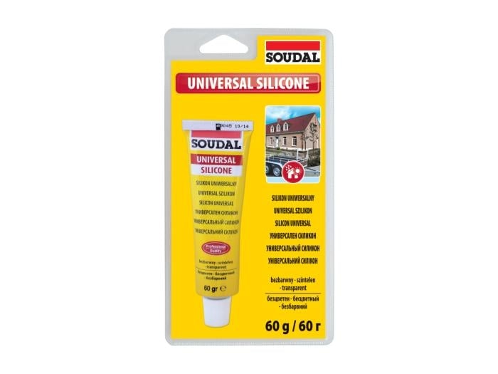 Универсален силикон Soudal прозрачен 60г