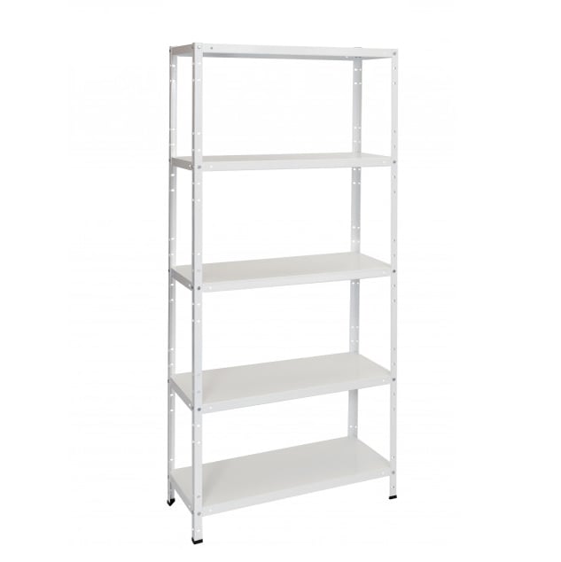 Метален стелаж STD ECO бял 1700/750/300, до 75 кг на рафт