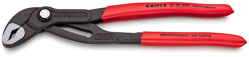Раздвижни клещи гаечен ключ Cobra Knipex 87 01 250 сиви 250mm