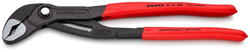 Раздвижни клещи гаечен ключ Cobra Knipex 87 01 300 сиви 300mm