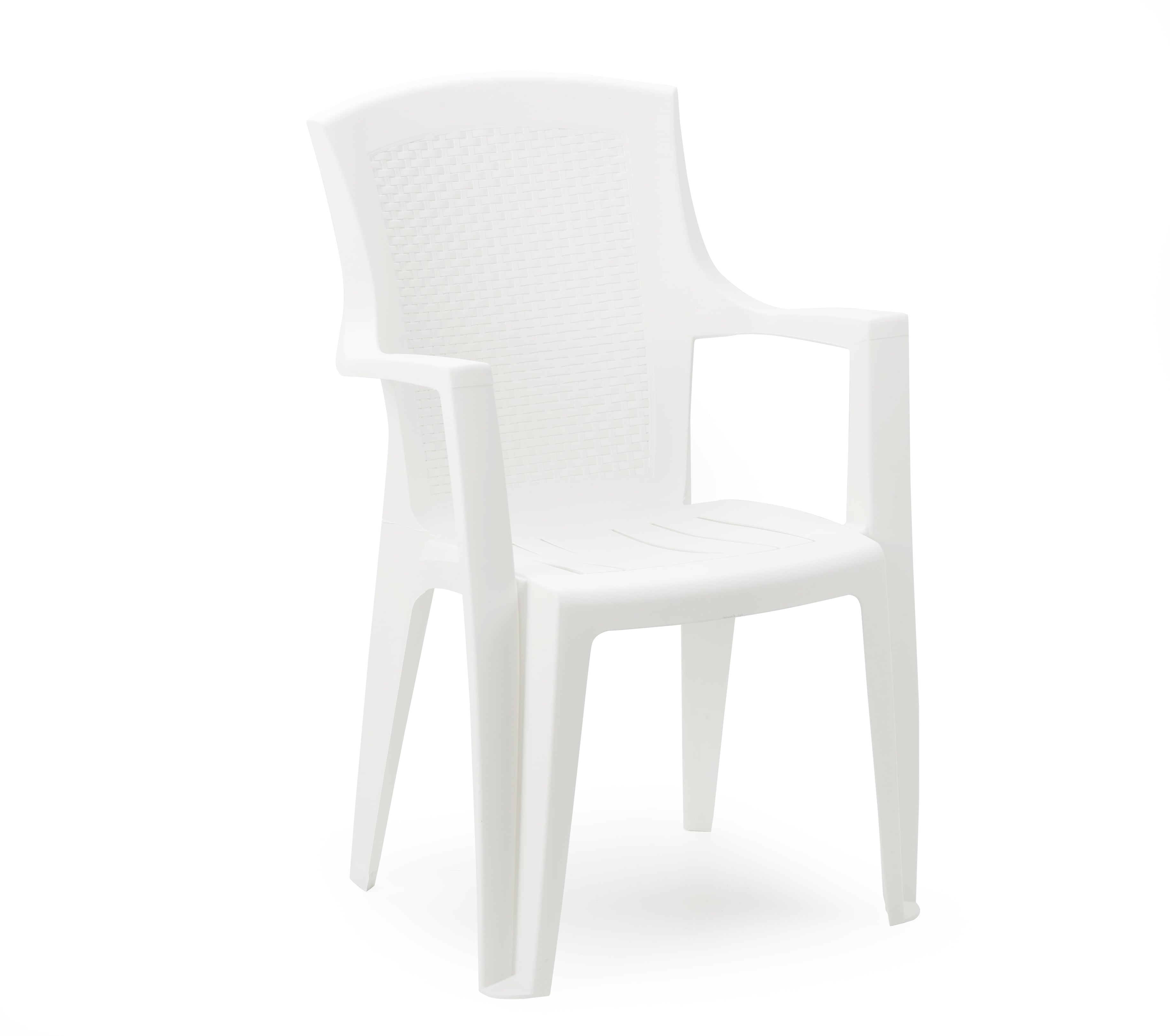 Градински PVC стол Eden EDN050BI бял 55x60x91cm