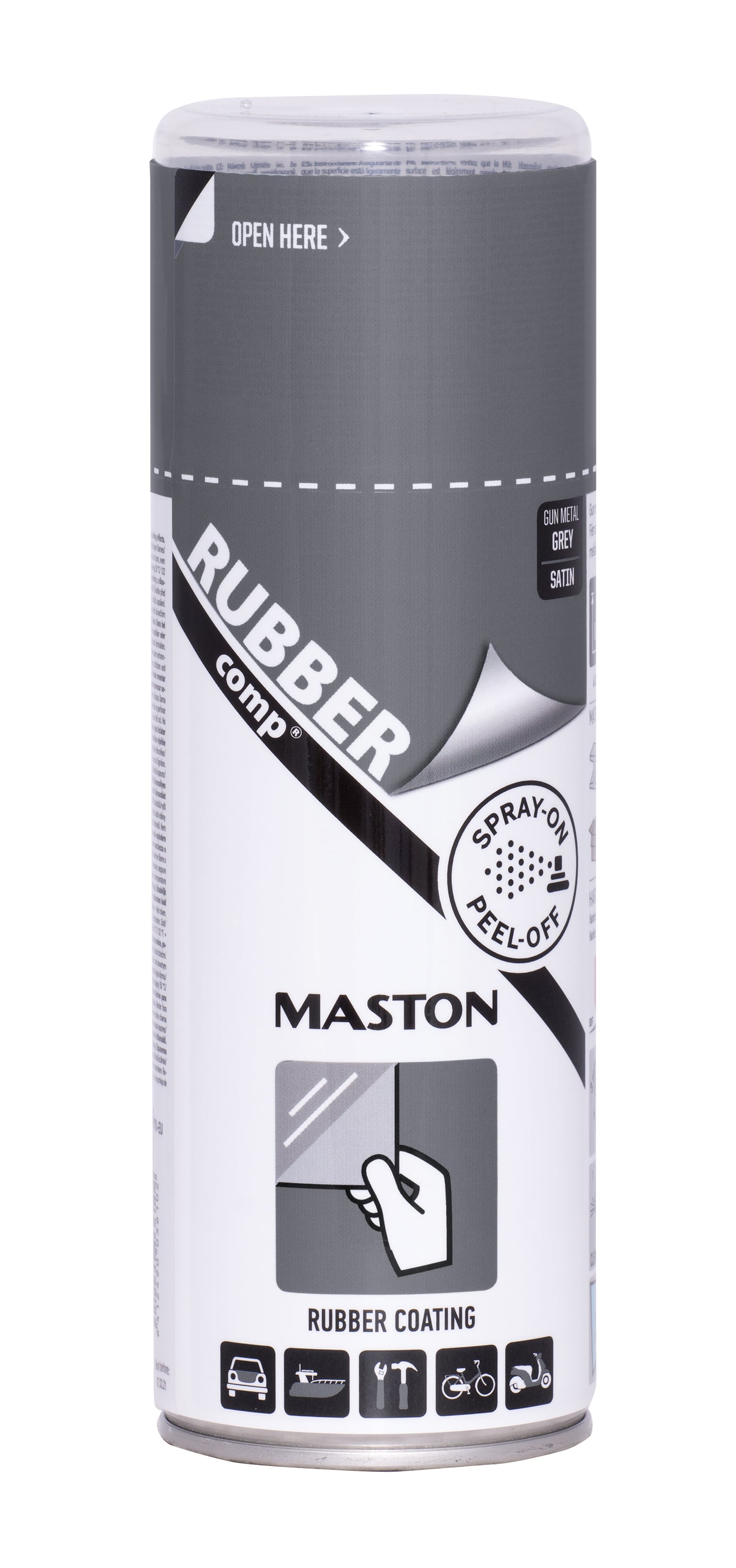 Гумен спрей боя Maston метално сив 400 ml