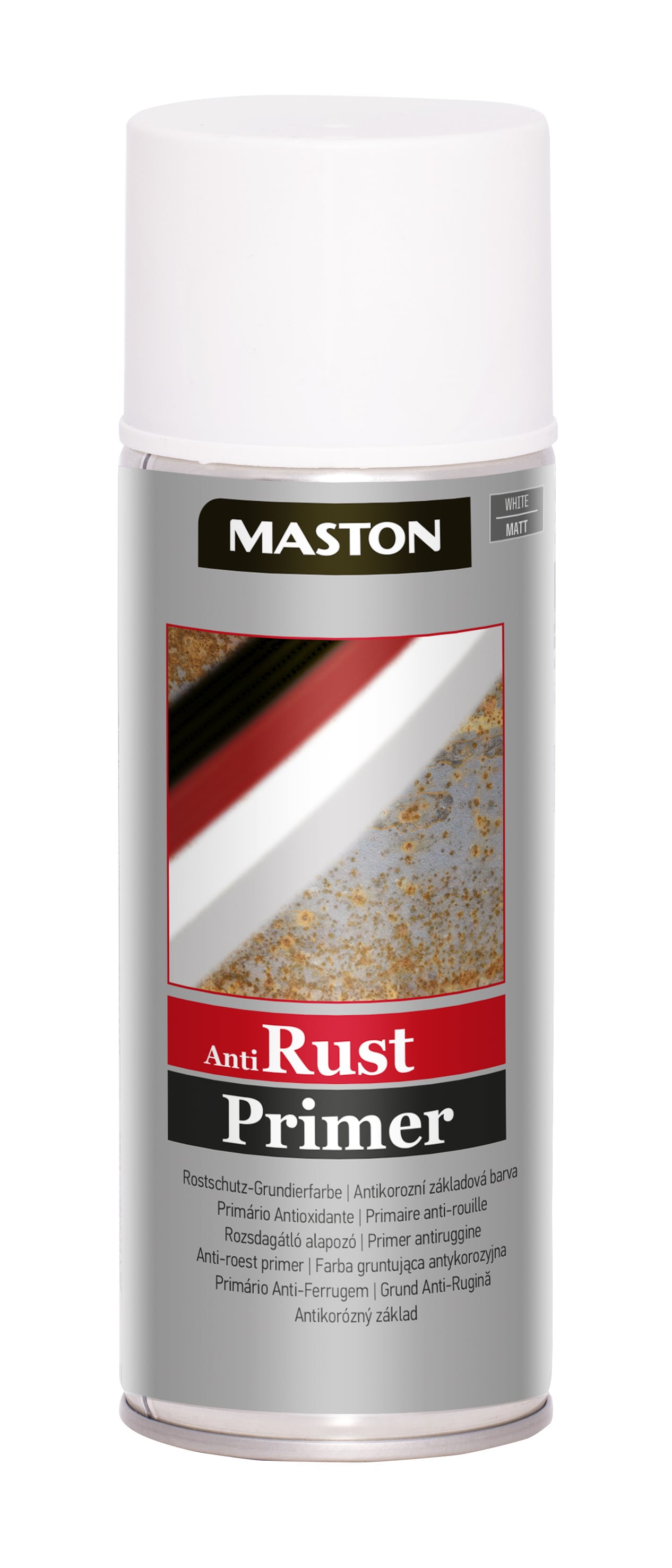 Спрей боя / антикорозионен грунд Maston бял 400 ml