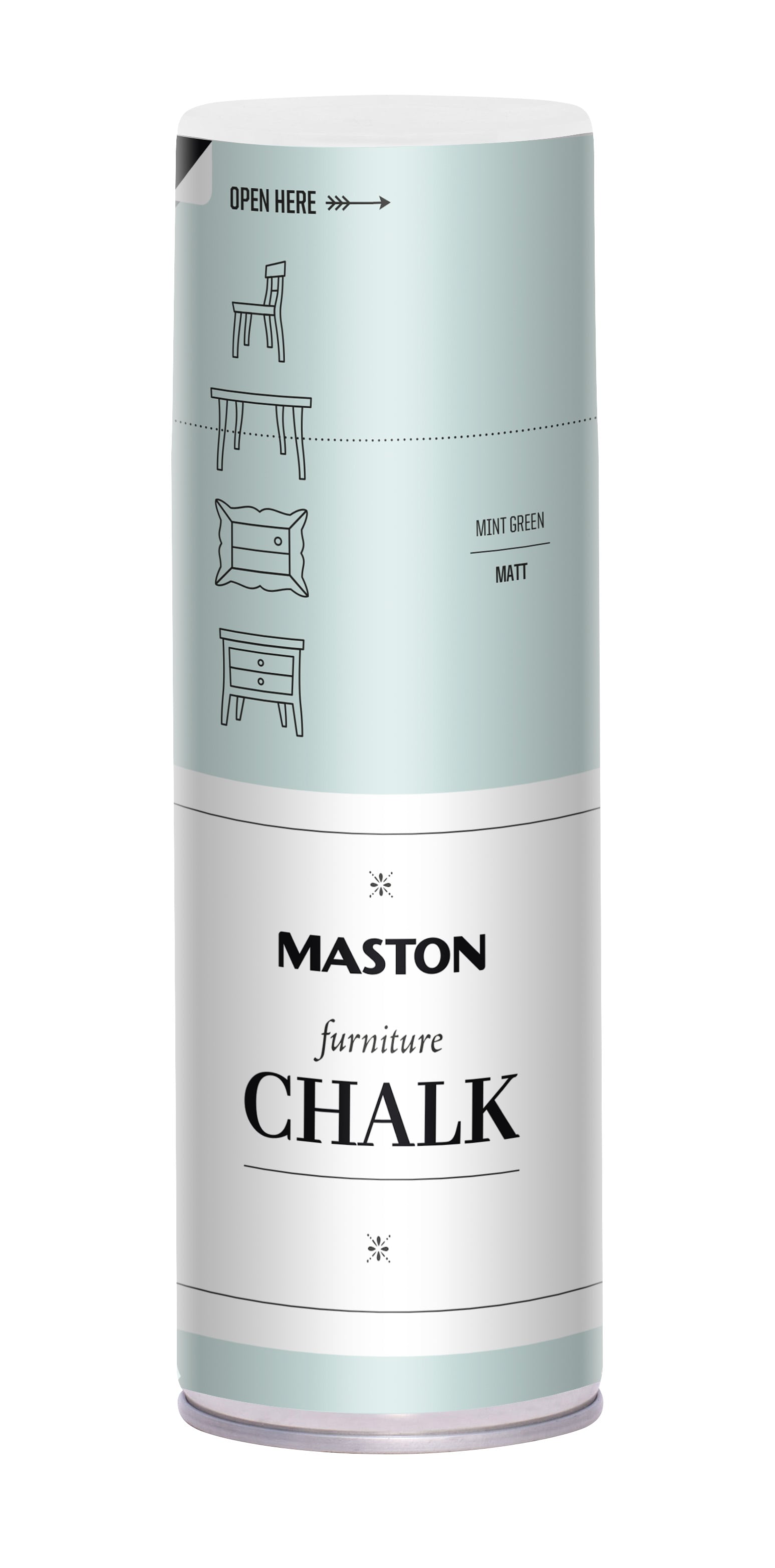 Спрей тебеширена боя Maston ментово зелена 400ml