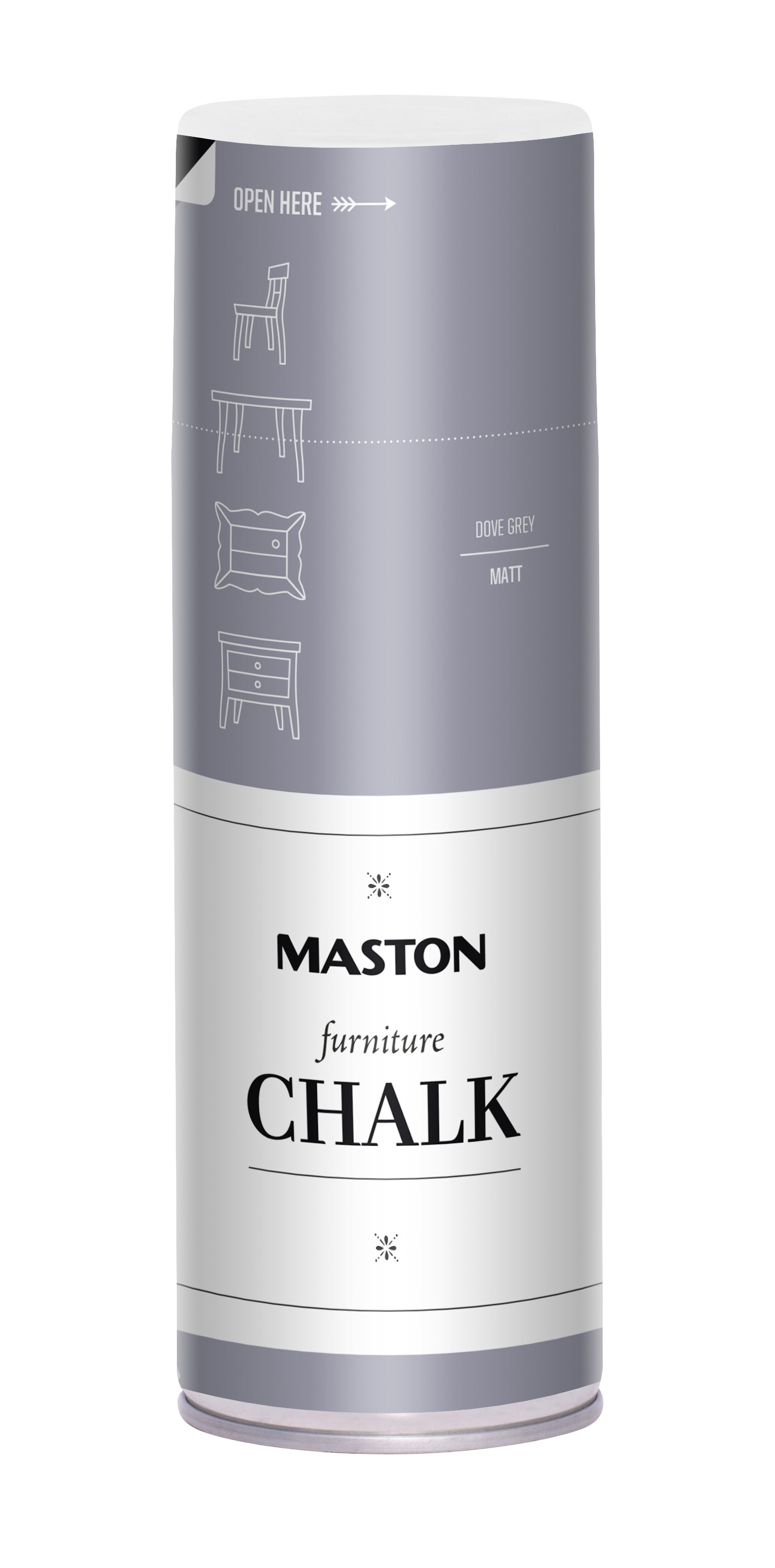 Спрей тебеширена боя Maston гълъбово сива 400ml