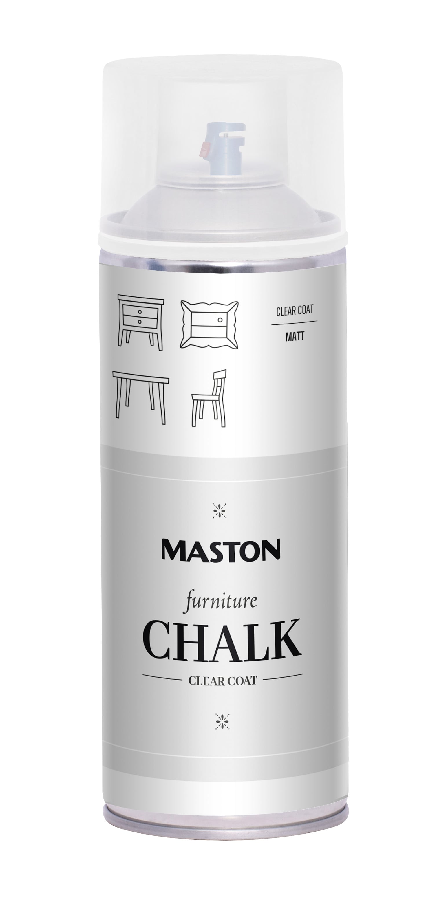 Спрей тебеширена боя Maston прозрачен мат 400ml