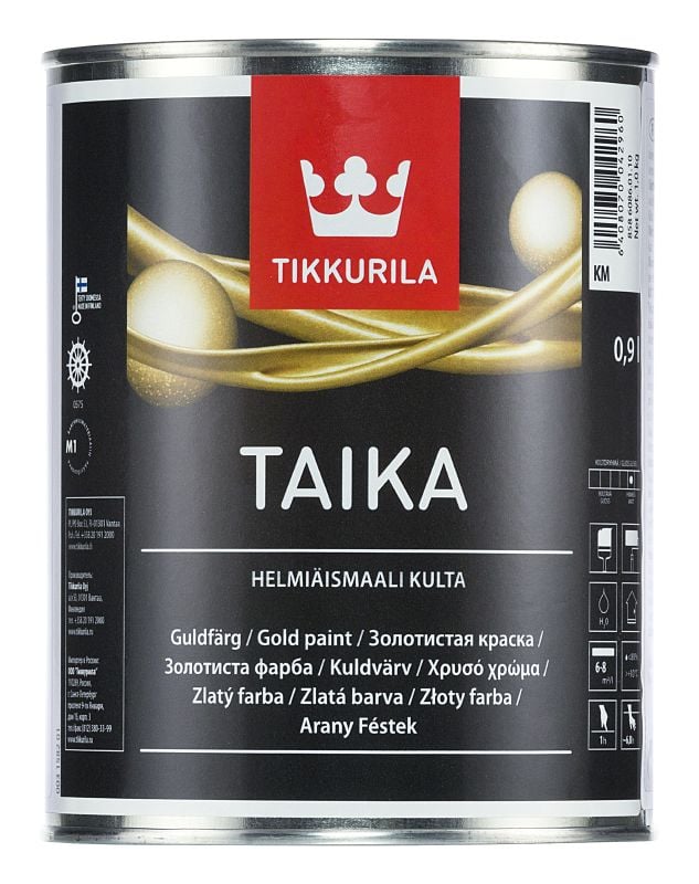 Перлена плътна боя Taika KM злато 0,9л