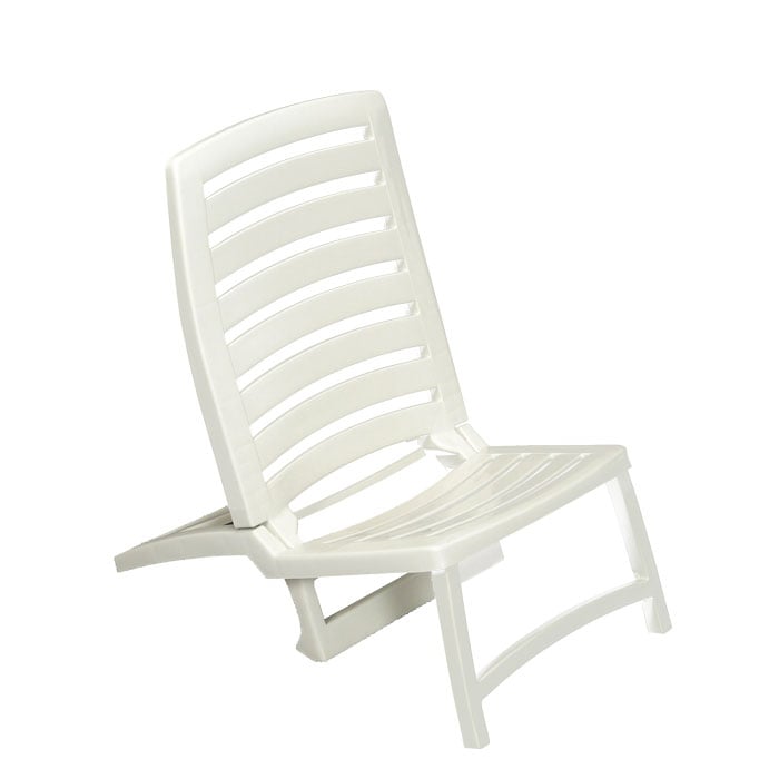 Сгъваем плажен ПВЦ стол Rio RIO020CV White бял
