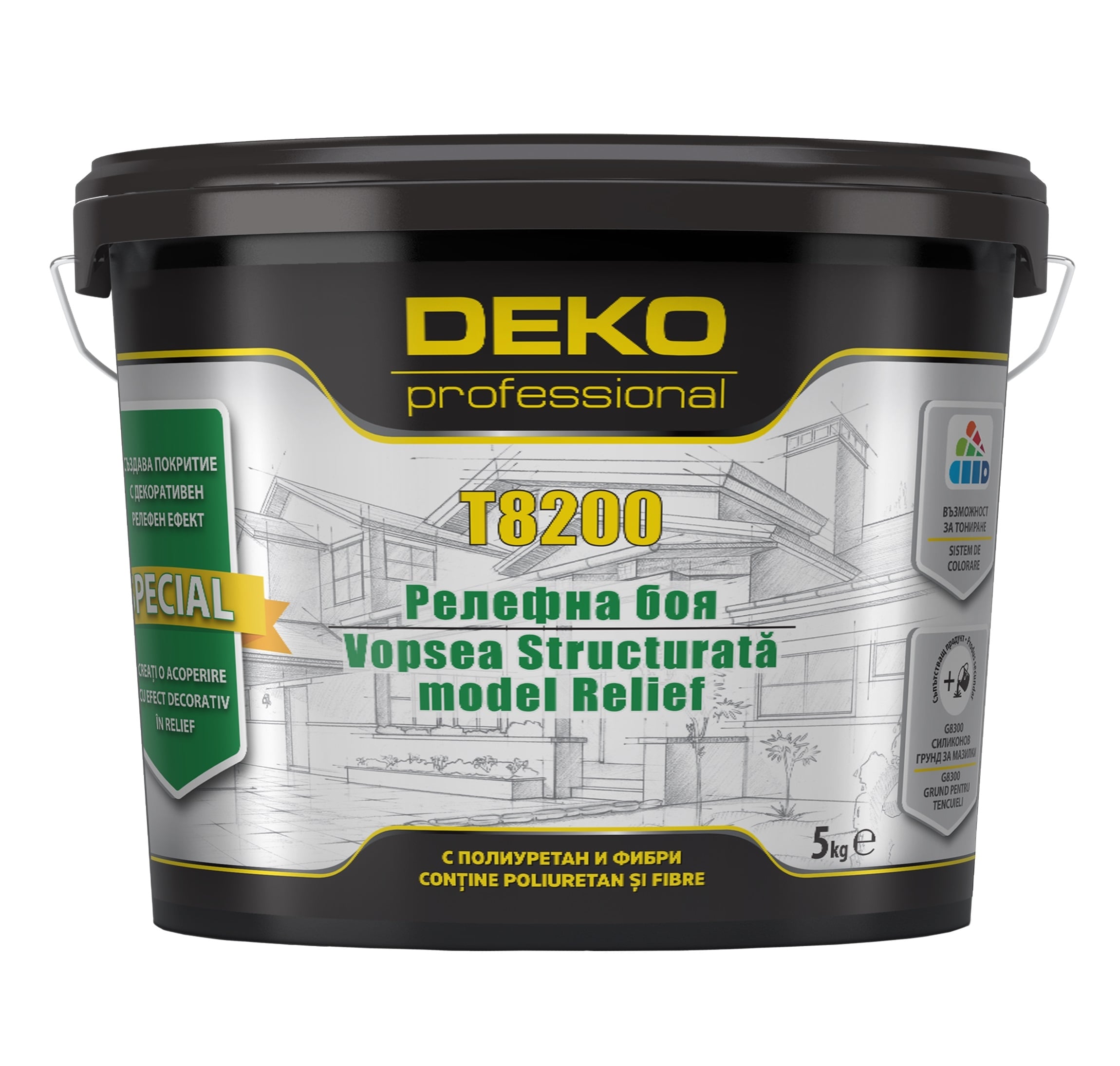 Декоративна релефна мазилка Deko Professional бяла 5кг