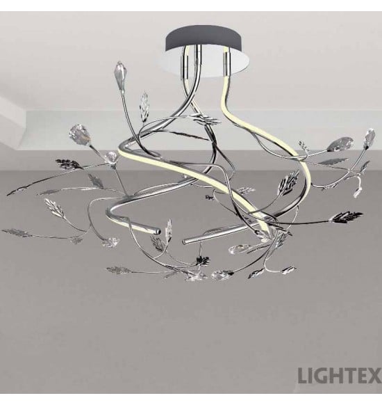 LED полилей Lightex Leaf 60W хром 
