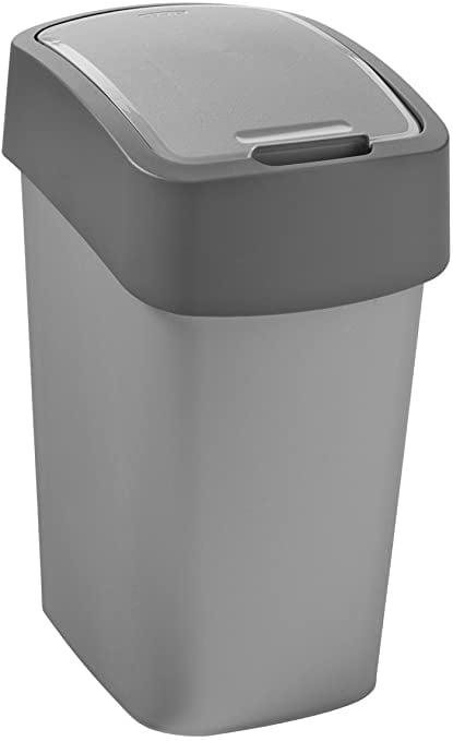 Пластмасов кош за отпадъци Pacific Flip Bin 186133  Aнтрацит/силвер 9 л