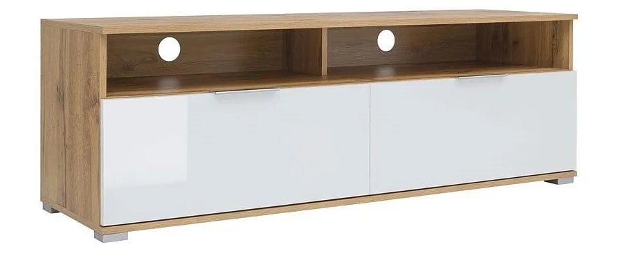 TV шкаф Zlata RTV2S Дъб Тахо+Бяло