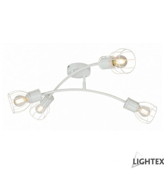 Полилей Lightex Lorena 4xE14 бял 